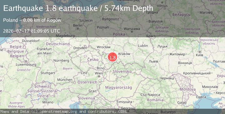 Map of Poland-Czech Republic-Slovakia Border Region