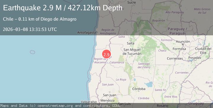 Map of Atacama, Chile