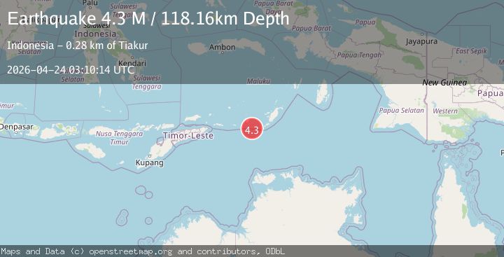 Map of Kepulauan Tanimbar, Indonesia