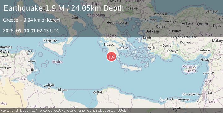 Map of Offshore southern Greece