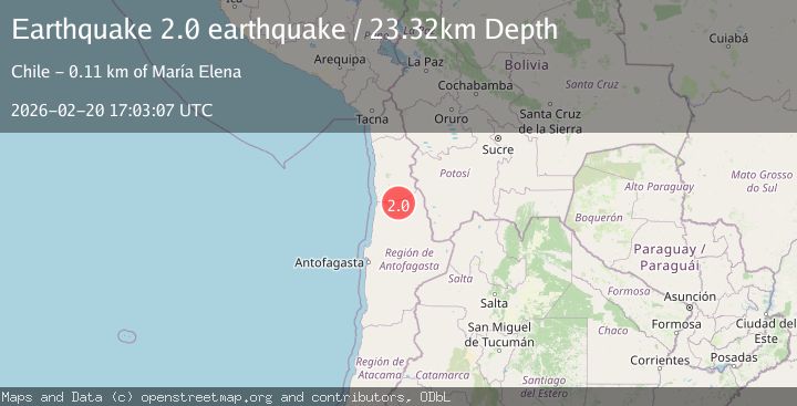 Map of Antofagasta, Chile