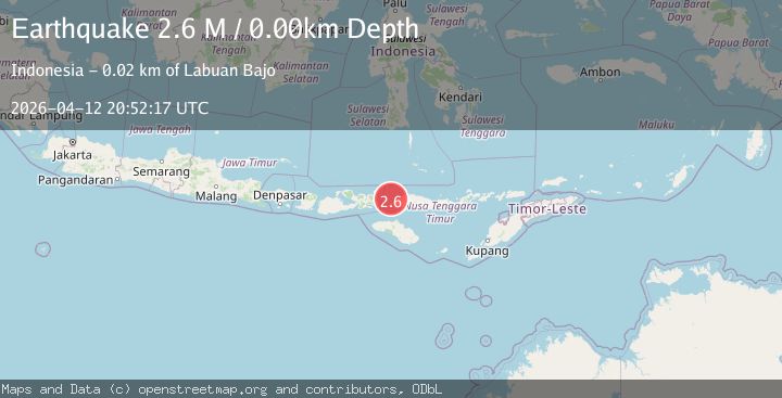 Map of Flores region, Indonesia