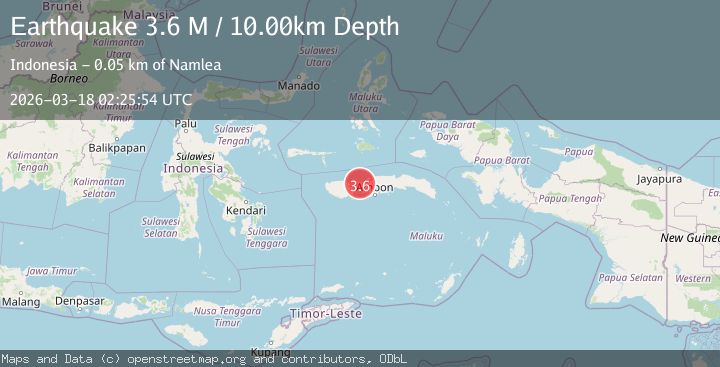 Map of Seram, Indonesia