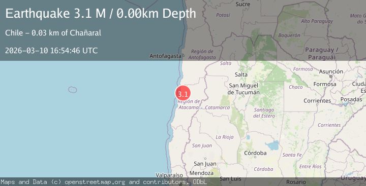 Map of Atacama, Chile