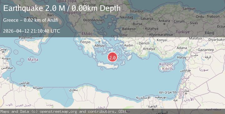 Map of Dodecanese Islands, Greece