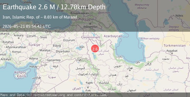 Map of Armenia-Azerbaijan-Iran border region