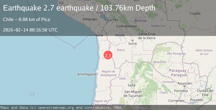 Map of Tarapaca, Chile