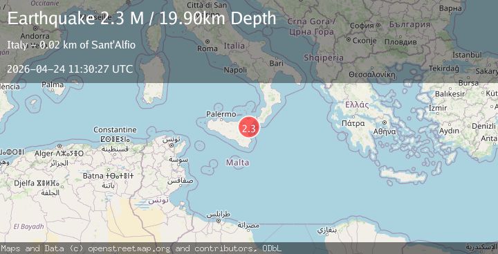 Map of Sicily, Italy