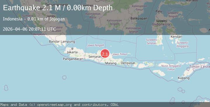 Map of Java, Indonesia