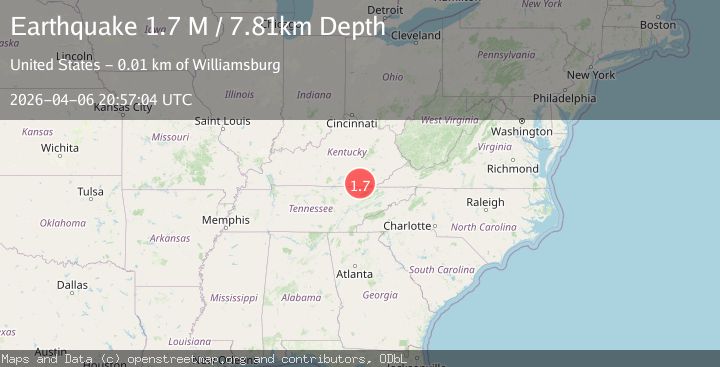 Map of eastern Kentucky