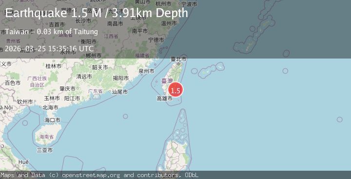 Map of Taiwan region