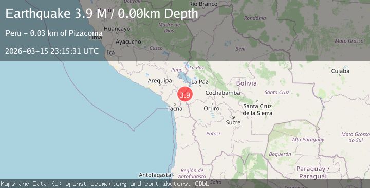 Map of Peru-Bolivia border region