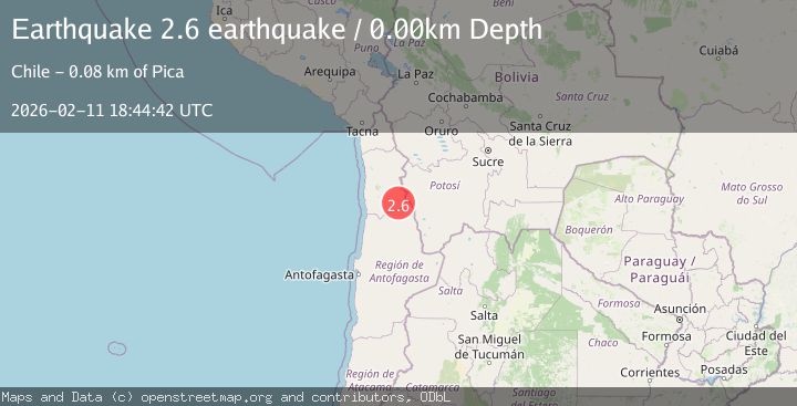Map of Tarapaca, Chile