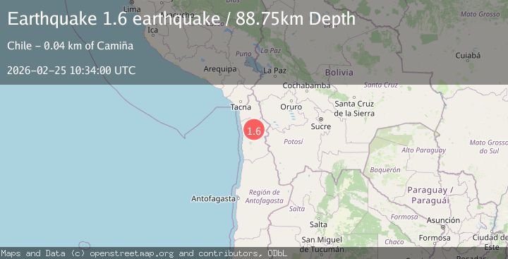Map of Tarapaca, Chile