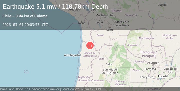 Map of Antofagasta, Chile