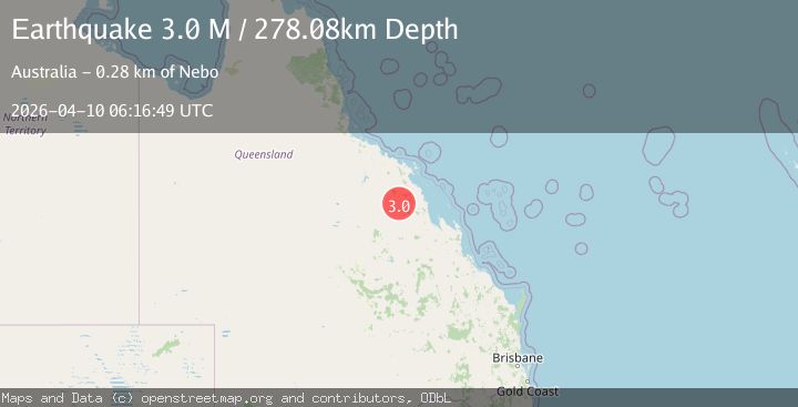 Map of Queensland, Australia