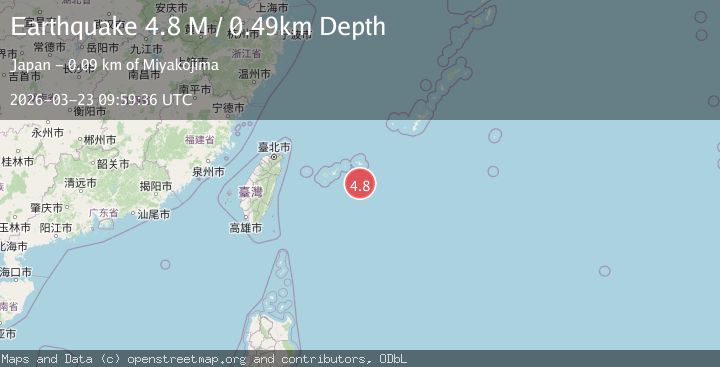 Map of southwestern Ryukyu Islands, Japan