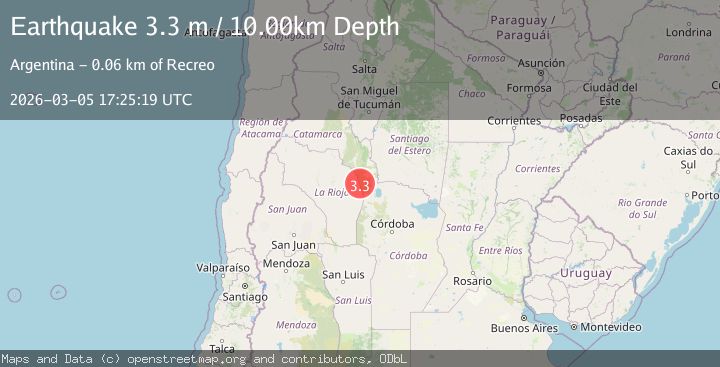 Map of Santiago Del Estero, Argentina
