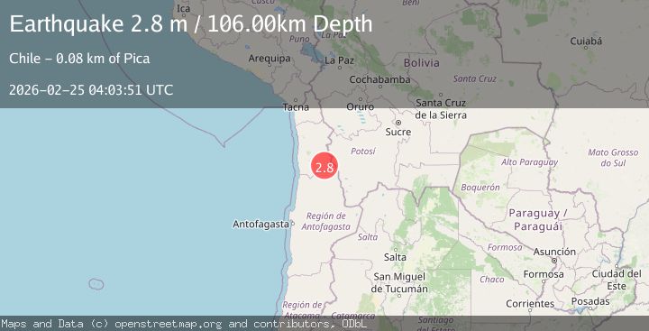 Map of Tarapaca, Chile
