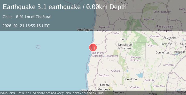 Map of Atacama, Chile