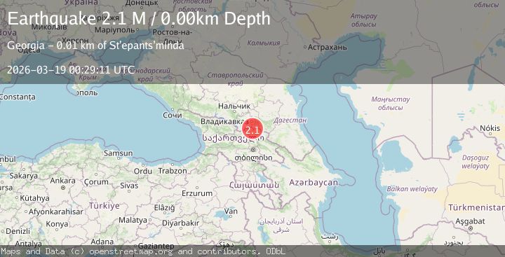 Map of Caucasus region, Russia