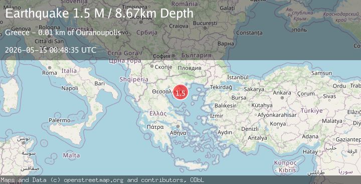 Map of Near the coast of Greece