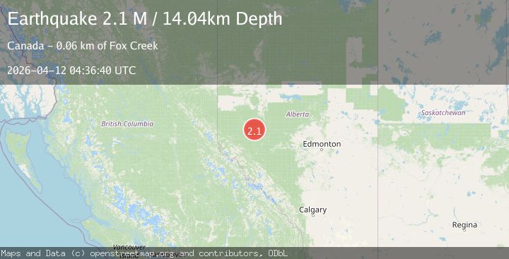 Map of Alberta, Canada