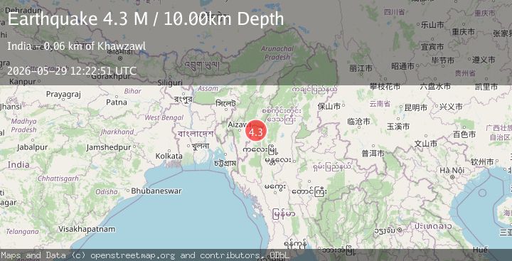 Map of Myanmar-India border region