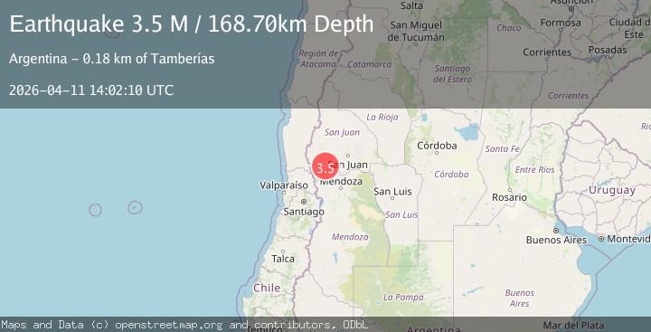 Map of San Juan, Argentina