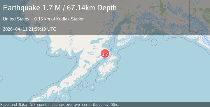Map of Kodiak Island region, Alaska