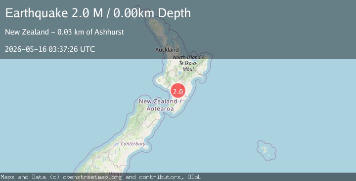 Map of Manawatu District, New Zealand