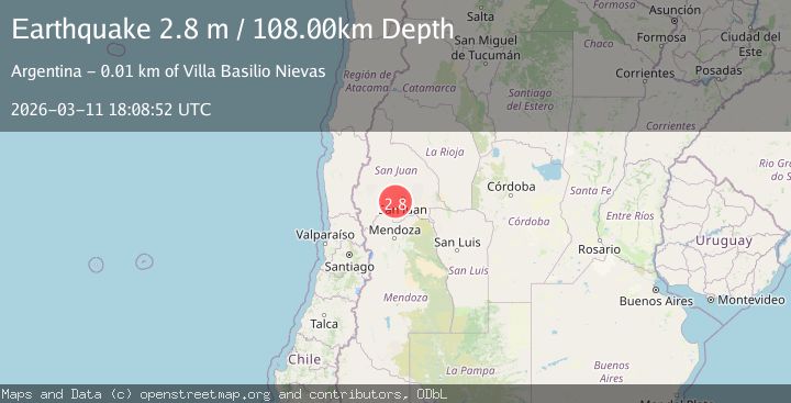 Map of San Juan, Argentina