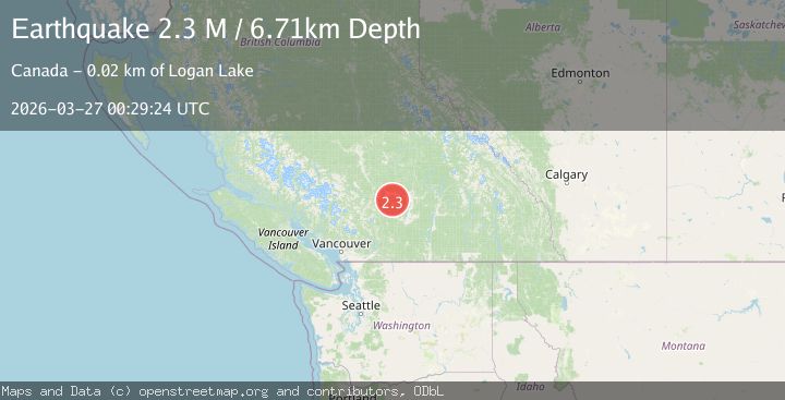 Map of British Columbia, Canada