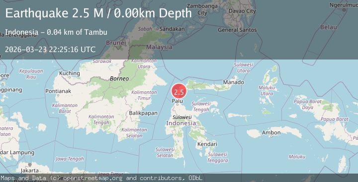 Map of Minahasa, Sulawesi, Indonesia