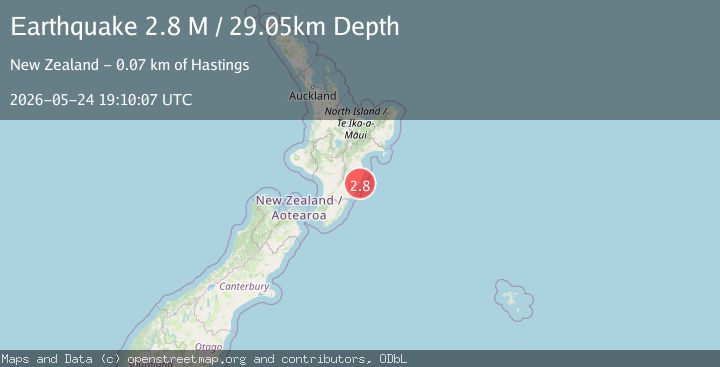Map of North Island of New Zealand