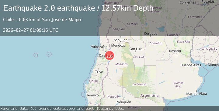 Map of Region Metropolitana, Chile