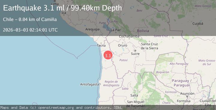 Map of Tarapaca, Chile
