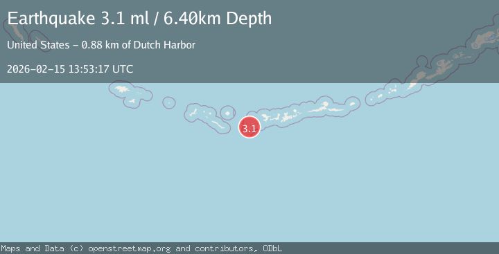 Map of Andreanof Islands, Aleutian Islands, Alaska