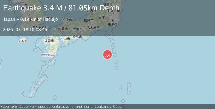 Map of Izu Islands, Japan region