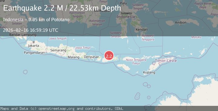 Map of Sumbawa region, Indonesia