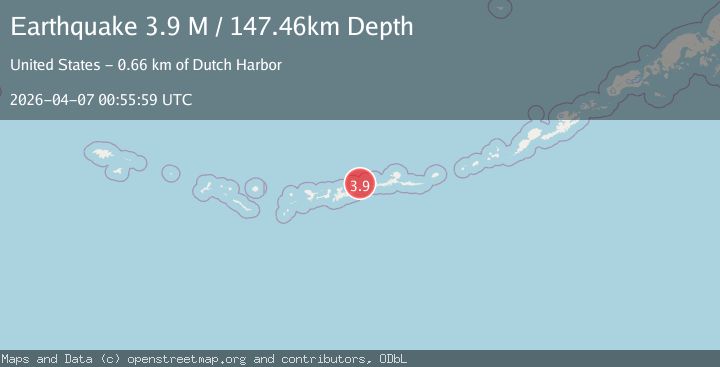Map of Andreanof Islands, Aleutian Islands, Alaska