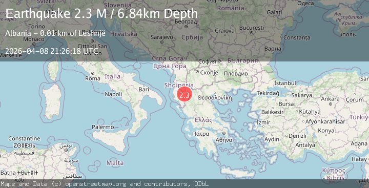 Map of Greece-Albania border region