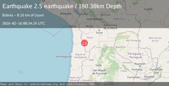 Map of Potosi, Bolivia
