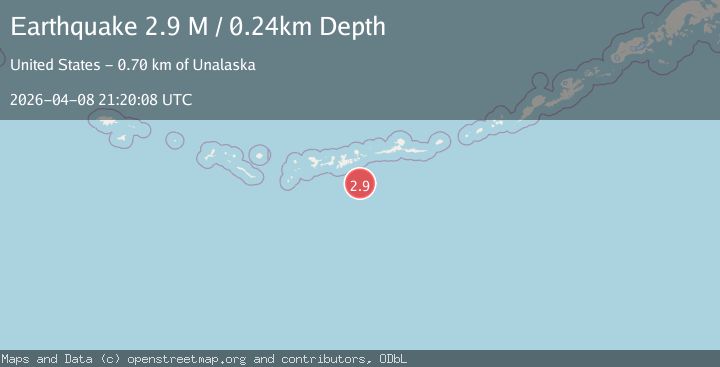 Map of Andreanof Islands, Aleutian Islands, Alaska