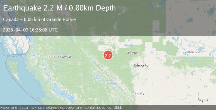 Map of Alberta, Canada