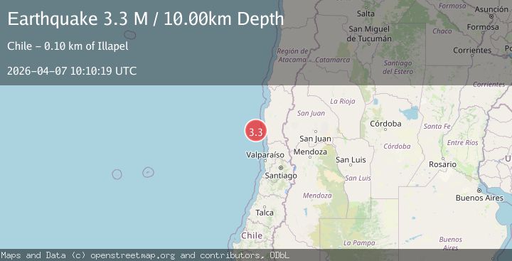 Map of offshore Coquimbo, Chile