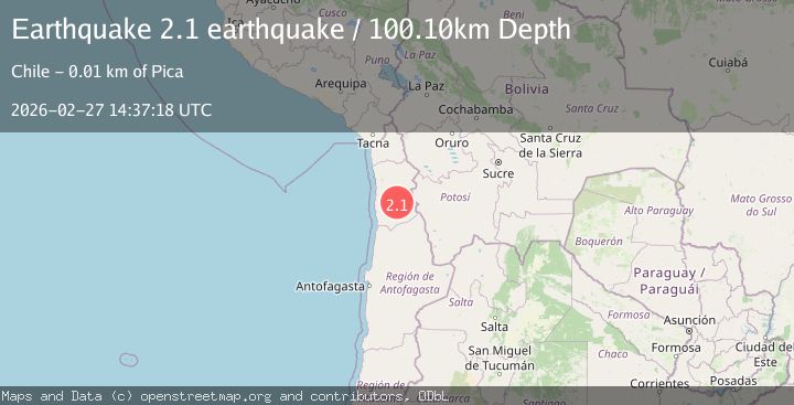 Map of Tarapaca, Chile