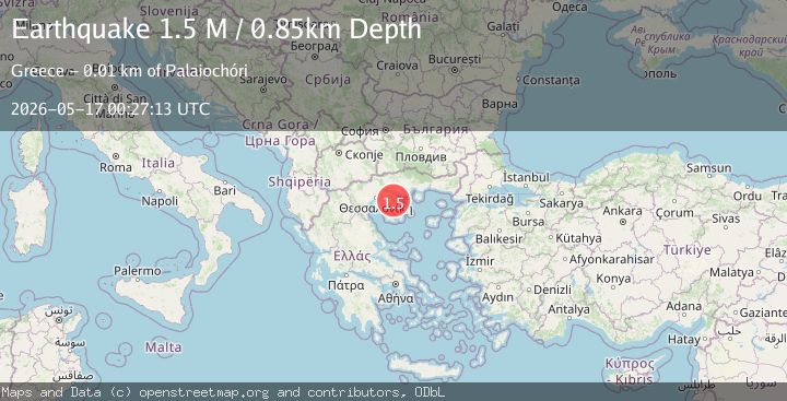 Map of Central Macedonia Region, Greece