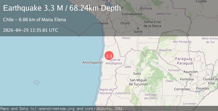 Map of Antofagasta, Chile