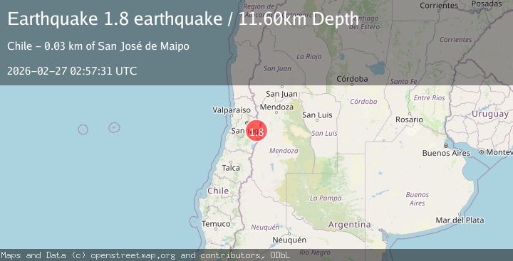 Map of Region Metropolitana, Chile